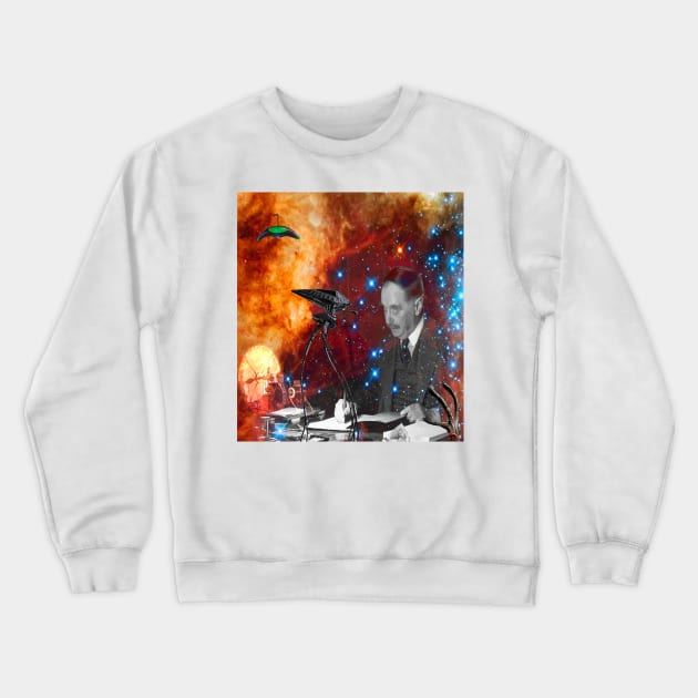 H.G. Wells Crewneck Sweatshirt by icarusismartdesigns